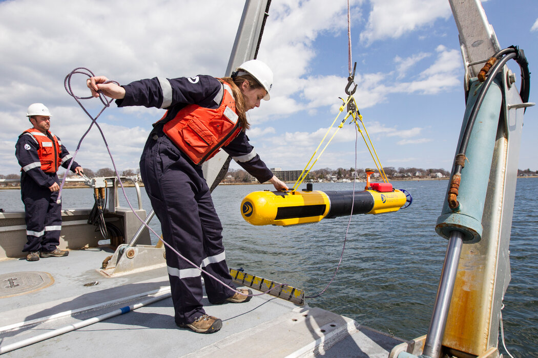 蓝鳍机器人公司制造的潜航器，与2014年用于搜寻马航370航班的潜航器相似。