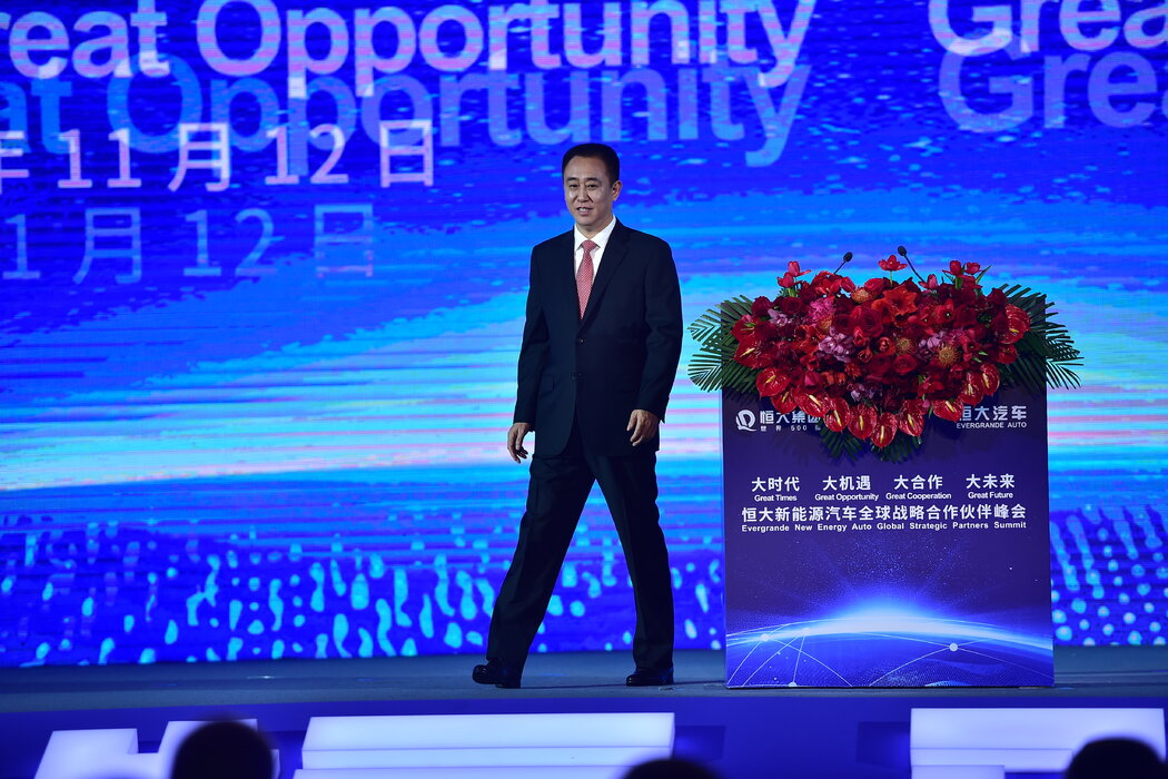 2018年，中国广州，参加一场活动的恒大董事长许家印。
