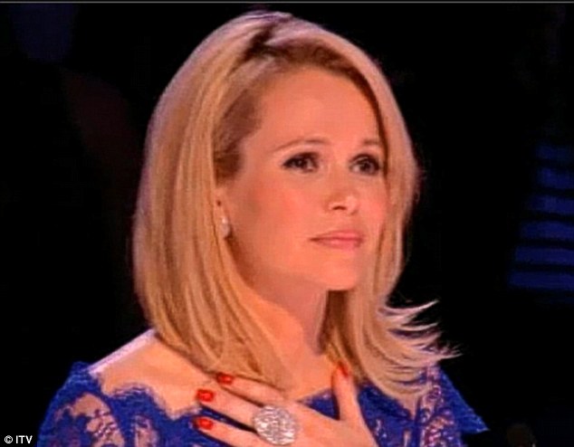Moved: Amanda Holden was clearly deeply touched by Malaki's efforts