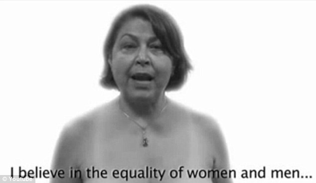 Show of strength: The video has been produced to support a nude calendar, which has been released to mark International Women's Day 