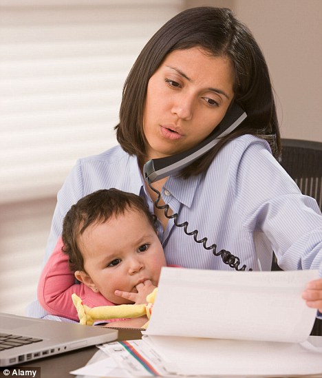 Balancing act: Working mothers in the U.S. only manage to fit in 90 minutes with their children every day - but it's still more than many other developed countries