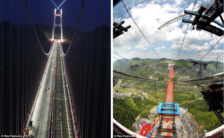 Anzhaite long-span suspension bridge opens in Jishou, Hunan province