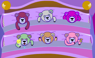 Six little teddy bears