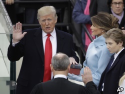 Donald Trump is sworn in as the 45th president of the United States