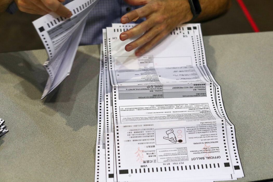 2020年，旧金山的中文选票。