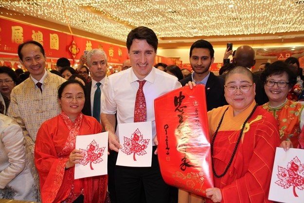 加拿大总理特鲁多发表2018狗年春节贺词