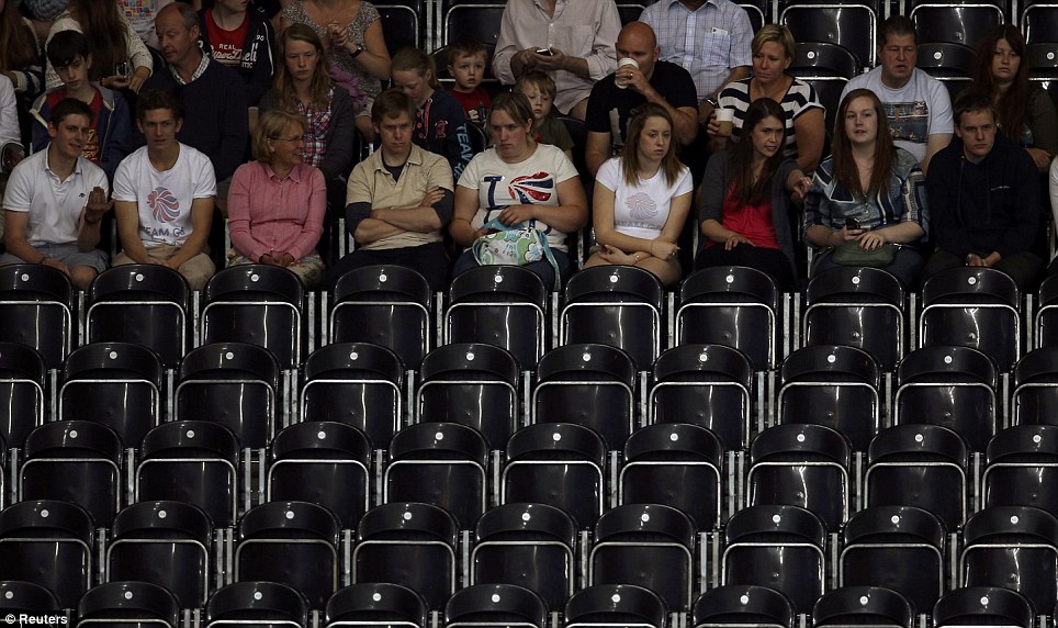 Earls Court was virtually empty for Britain's volleyball match yesterday