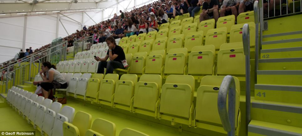 Lots of empty rows at the Aquatics Centre in Stratford yesterday, even as Rebecca Adlington swam in her 400m freestyle heat and final