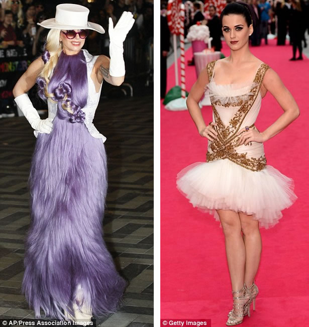 Girl power: Lady Gaga slipped down the list this year but still came in fourth, while Katy Perry's successful run continues following her sell-out tour and hit album 