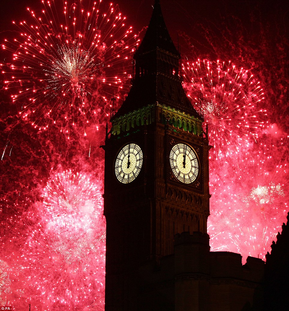 Party: Up and down the country, millions of people have packed into town's and cities to celebrate 2013 following the astonishing success of 2012