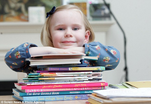 A little bit special: Four-year-old Heidi Hankins has an IQ of 159, just one point below Stephen Hawking and Albert Einstein