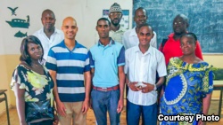 Fabio Coehlo, first row second from left, with teachers in Guinea-Bissau in west Africa